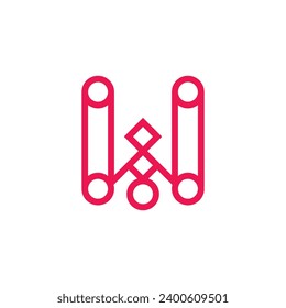Letter Initial W Logo Template Design Vector