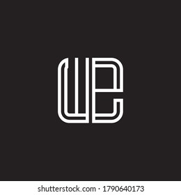 Carta Plantilla de diseño de iconos iniciales del logotipo WE.