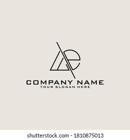 Letter Initial WE logo icon design template.