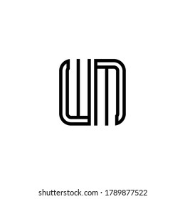 Carta Plantilla de diseño de icono del logotipo WM inicial.