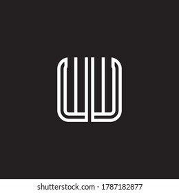 Letter Initial WW logo icon design template.