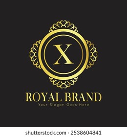 letter Initial X elegant luxury monogram logo 
