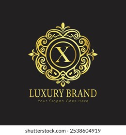 letra Inicial X elegante logotipo monograma de luxo 
