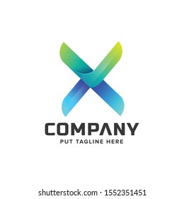 Letter Initial X logo Template for company