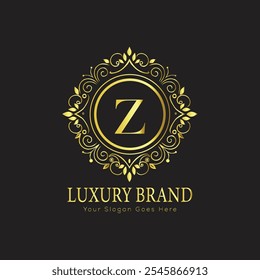 letter Initial Z elegant luxury monogram logo 

