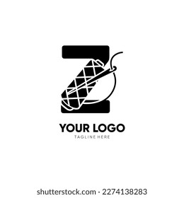 Letter Initial Z Sewing Thread Logo Design Vector Icon Graphic Emblem Illustration