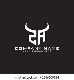 Letter Initial ZA logo icon design template.