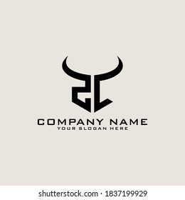 Letter Initial ZL logo icon design template.