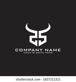 Letter Initial ZS logo icon design template.