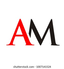 AM letter initials logo