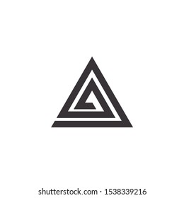 Letter A initials logo design