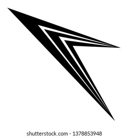 The letter initials are monochrome. In the form of arrows.