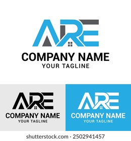 ARE letter initials Typography Real estate Brand logo Template