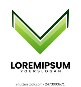 letter initials  V creative logo design 