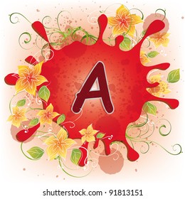 The letter A in the inkblot