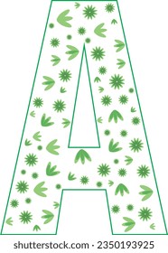 letter with inscription decorative letter letter A Engraving on designer clothes Engraving on the T-shirt