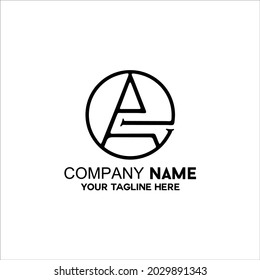letter A inside circle logo vector