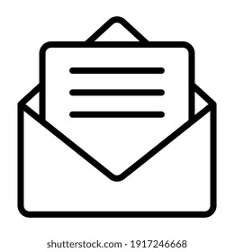 letter inside envelope, email icon 