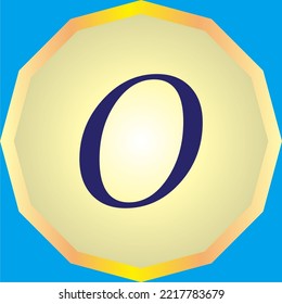 letter "" with an interesting font and color in vector form
