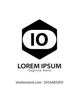 letter IO logo. IO logo design vector illustration for creative company, business, industry