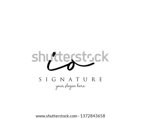 Letter IO Signature Logo Template - Vector