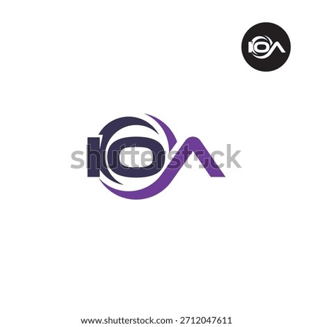 Letter IOA Logo Initials Acronym