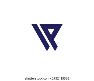 plantilla vectorial de diseño de logotipo ip de letra