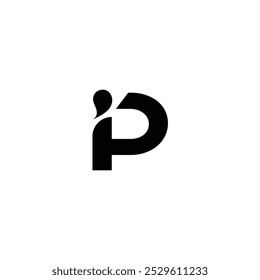 Letter iP Logo Design Vector