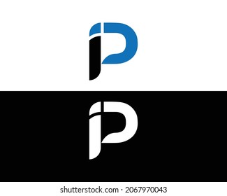letter IP Logo Symbol Icon Design Vector Template.