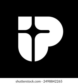 Letter IP or PI creative monogram logo