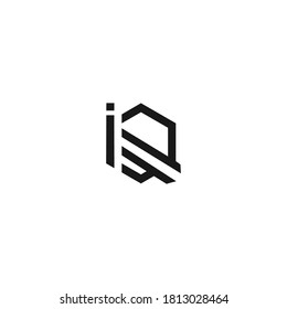 Letter IQ Abstract logo icon template design Vector illustration