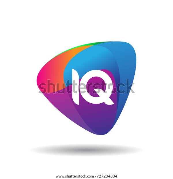 Letter Iq Logo Colorful Splash Background Stock Vector (Royalty Free ...