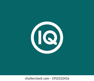 letter iq logo design vector template
