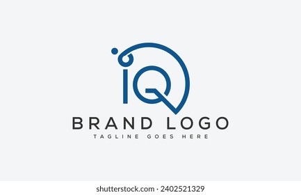 letter IQ logo design vector template design for brand.