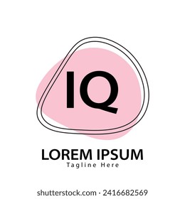 letter IQ logo. IQ logo design vector illustration for creative company, business, industry