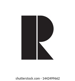 Letter IR logo design vector