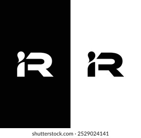 Letra iR Logo Design Vetor
