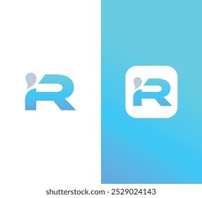 Letter iR Logo Design Vector