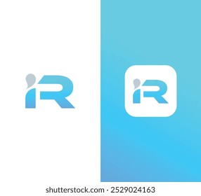 Letter iR Logo Design Vector