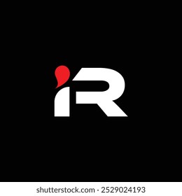 Letter iR Logo Design Vector