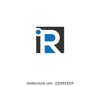 Letter IR Modern Shape Logo Design Template Vektorelement.