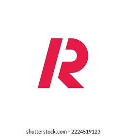 letra ir simple vector de logotipo de división geométrica 