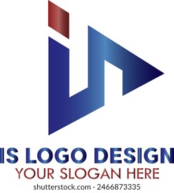 Letter IS, SI or SI monogram logo with business card design