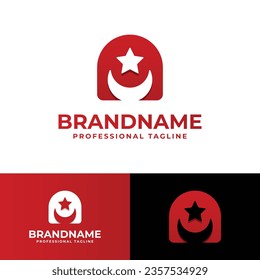 Letter A Islamic Logo, suitable for business related to Islam with A initial.