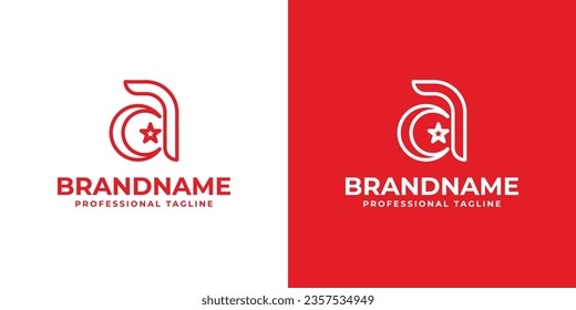 Letter A Islamic Logo, suitable for business related to Islam with A initial.