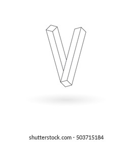 Letter isometric logo design.