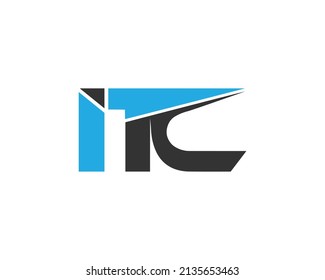 Letra Icono de logotipo ITC Plantilla de Ilustración de vectores de diseño única.
