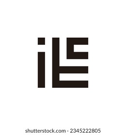Buchstabe itc, geometrisches Symbol, einfaches Logo, Vektorgrafik