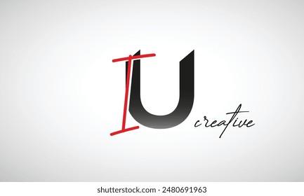 Letter IU Creative Clean Logo Design