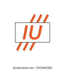 letter IU logo. IU logo design vector illustration for creative company, business, industry